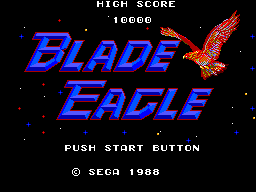 Blade Eagle 3D title screen for Sega Master System